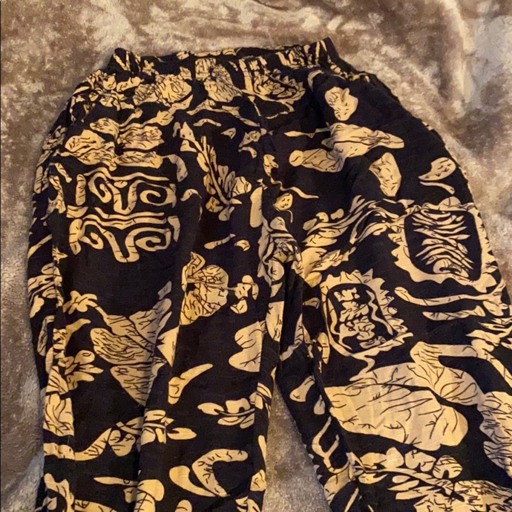 Black and Tan Flowy Pants